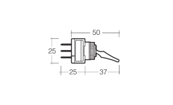 Off / On Toggle Switch With Red Led