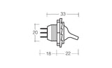 Duckbill Off / On Toggle Switch With Blue Led