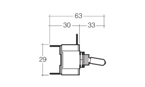 Off / On Toggle Switch With Blue Led