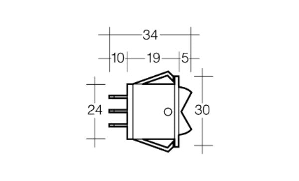 Illuminated Off / On Rocker Switch (Blue)