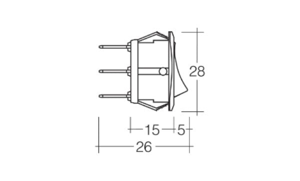 Illuminated Off / On Rocker Switch (Red)