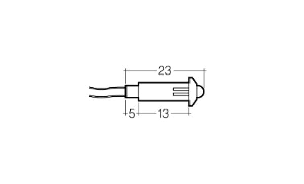 24 Volt Pilot Lamp - Pre-Wired With Red Led