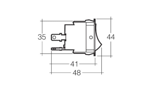 Momentary (On) / Off / Momentary (On) Heavy Duty Rocker Switch