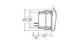 12 Volt Illuminated Off / On Sealed Rocker Switch (Amber)