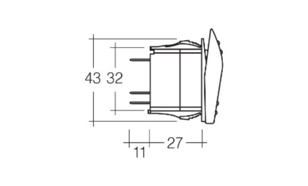 12 Volt Illuminated Off  / On Sealed Rocker Switch