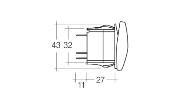 12  / 24v Off  / On Led Illuminated Sealed Rocker Switch