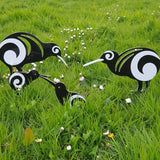 Garden Stakes Set - Kiwi Family Freestanding Art