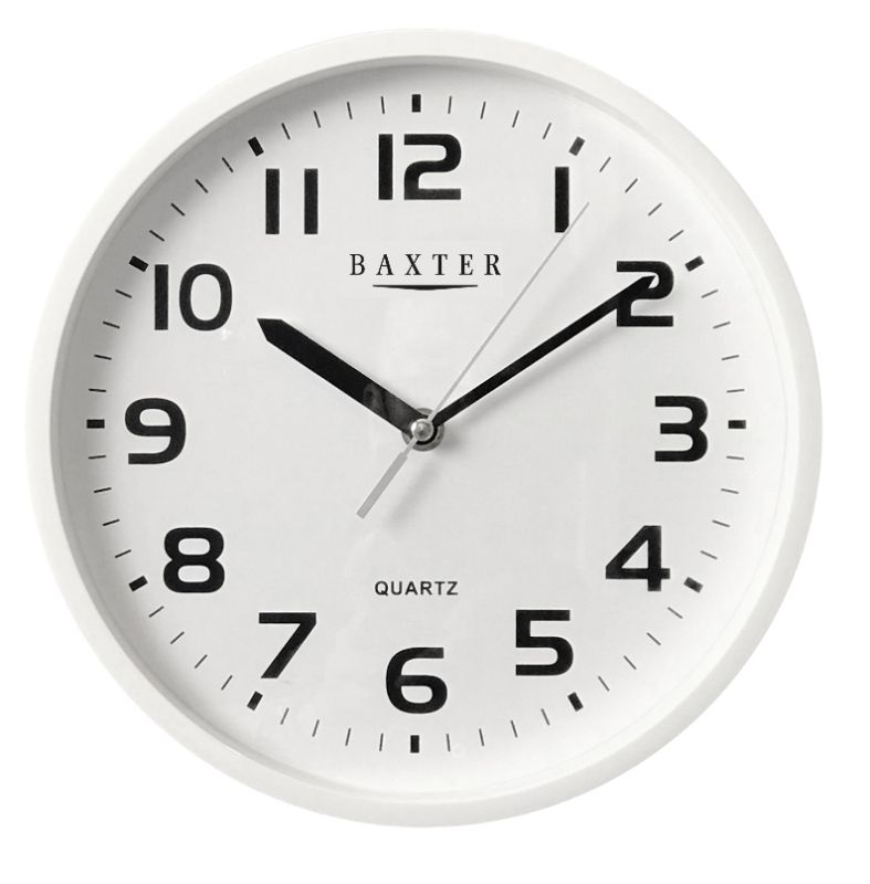 BAXTER - Baxter Adams with Clock Arabic 25cm-White