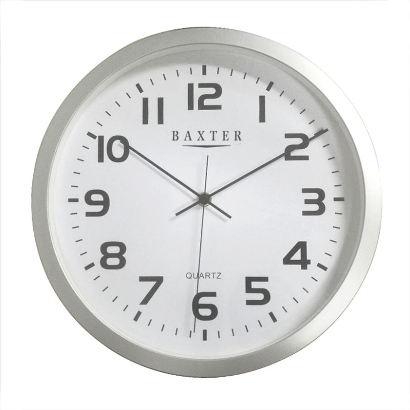BAXTER - Baxter York with Clock Arabic 30cm-Silver