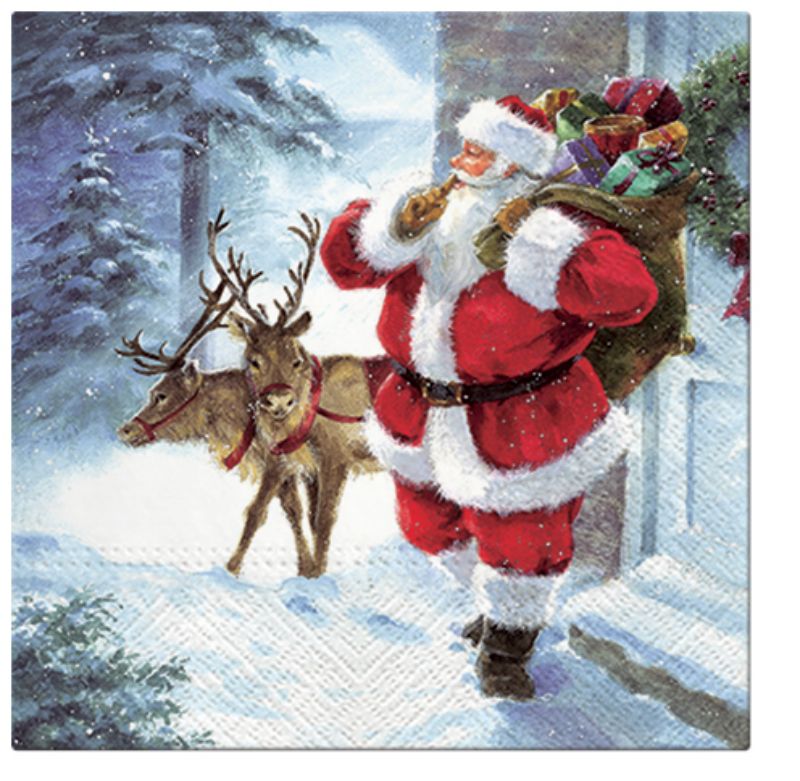 PAW - Paw Lunch Napkins 33cm Santa Is Coming