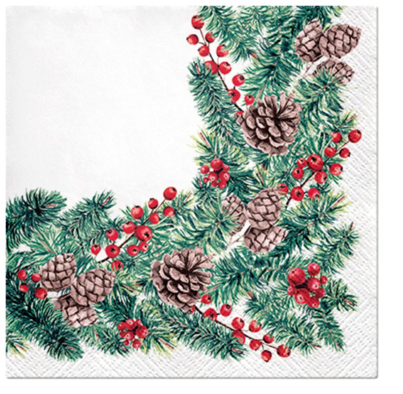 PAW - Paw Lunch Napkins 33cm Winter Branches