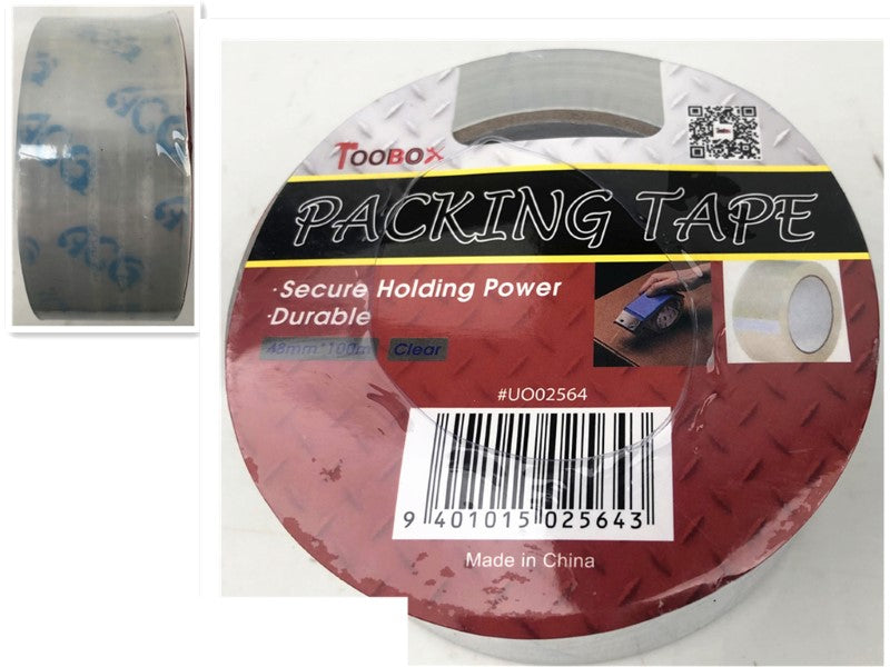 Packaging Tape - Clear 4.8cm X 100m 5s (12 Packs)