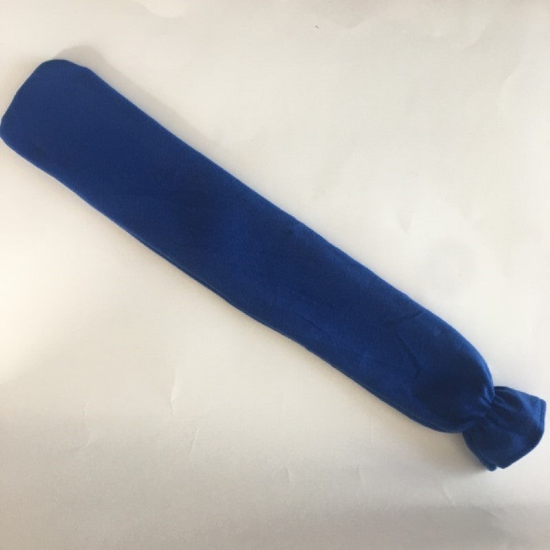 Long Hot Water Bottle & Cover - Blue