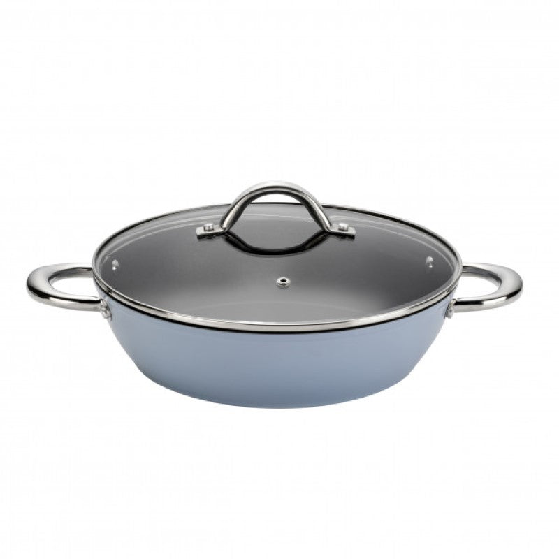 Wiltshire -  Easycook Blue Non-stick Casserole 28cm with glass lid