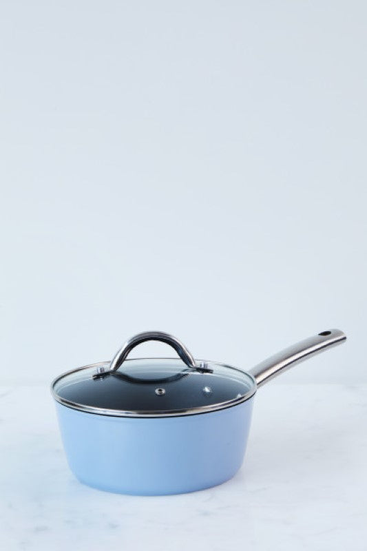 Wiltshire -  Easycook Blue Non-stick Saucepan 20cm with glass lid