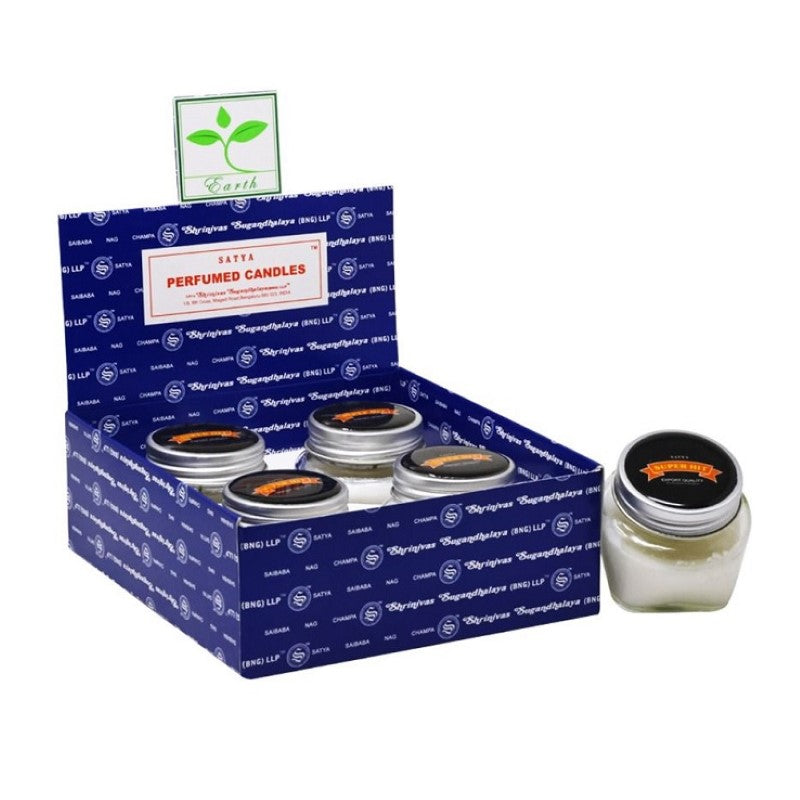 Satya Super Hit Jar Candle 30gm - Set of 4
