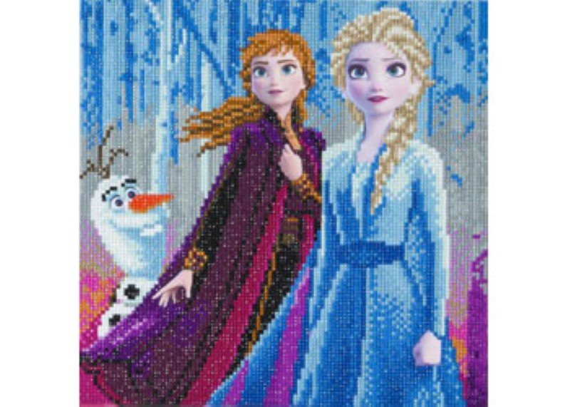 CrystalArt - Elsa, Anna & Olaf, 30x30cm Kit