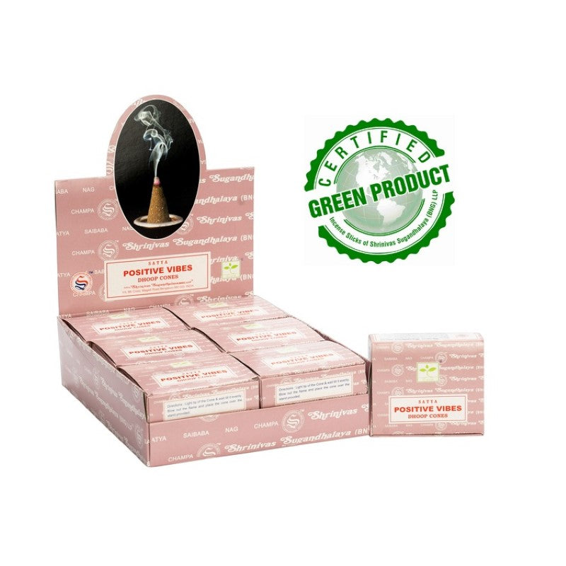 Satya Positive Vibes Dhoop Cones - Set of 12
