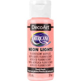 Decoart Americana Neon Lights Paints 2oz 2oz PEACH PUNCH