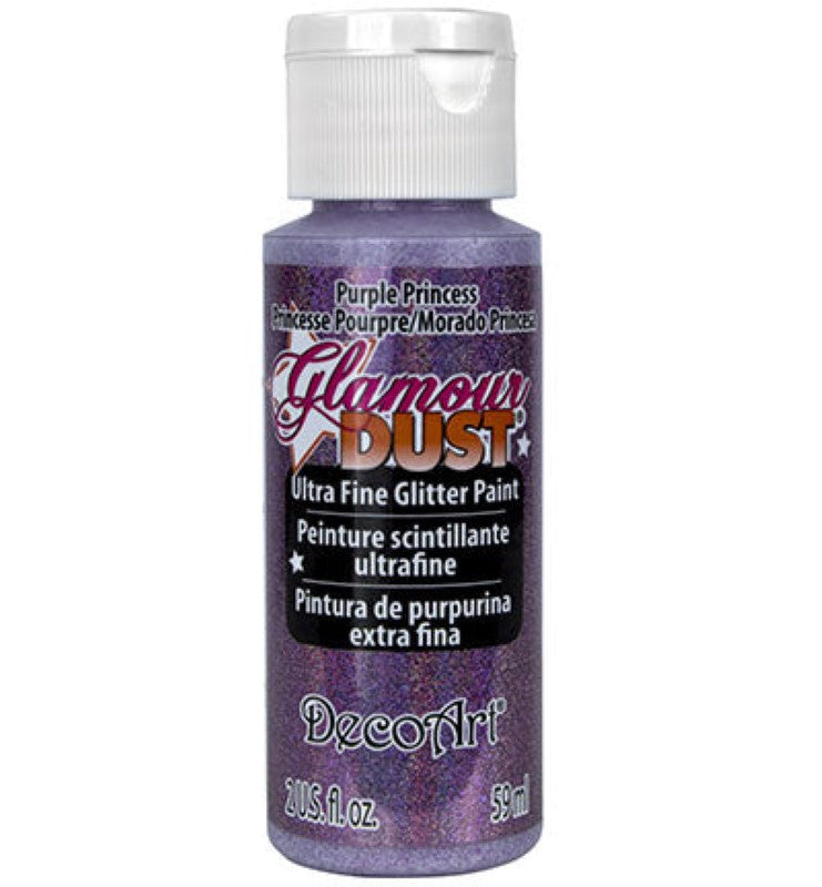 Decoart Glamour Dust Glitter Paint 2oz 59ml PURPLE PRINCESS