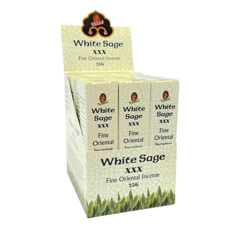 Kamini White Sage - Set of 12 Japanese Style Incense 25gm