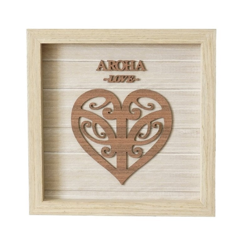Aroha Wooden Plaque