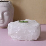 Clear Quartz Tealight Holder