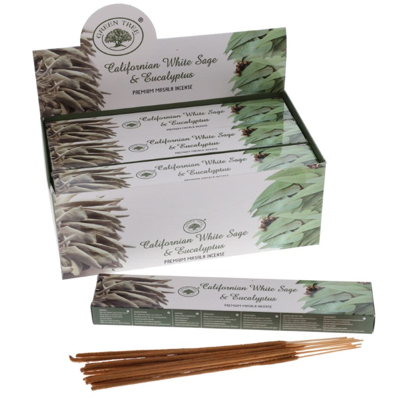 Green Tree Californian White Sage & Eucalyptus 15gm - Set of 12
