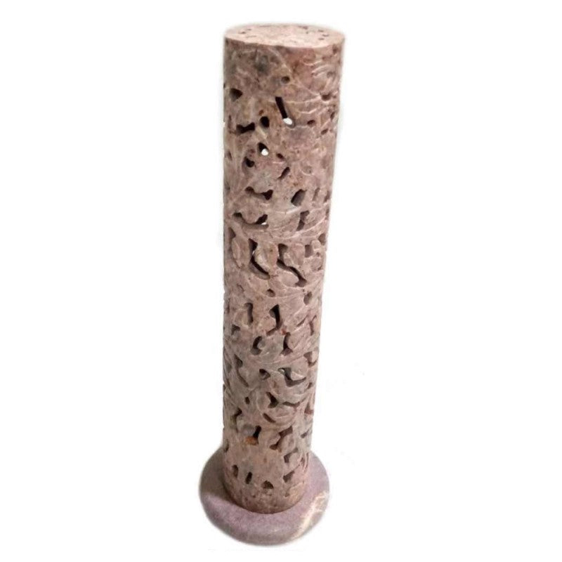 Elephant Soapstone Incense Tower