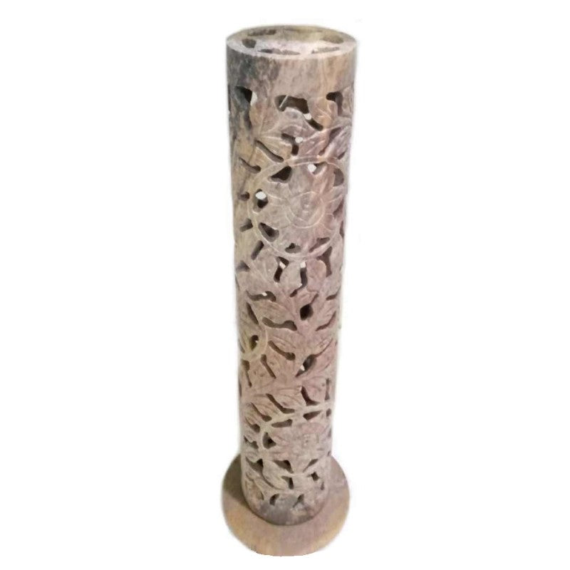 Sun Soapstone Incense Tower