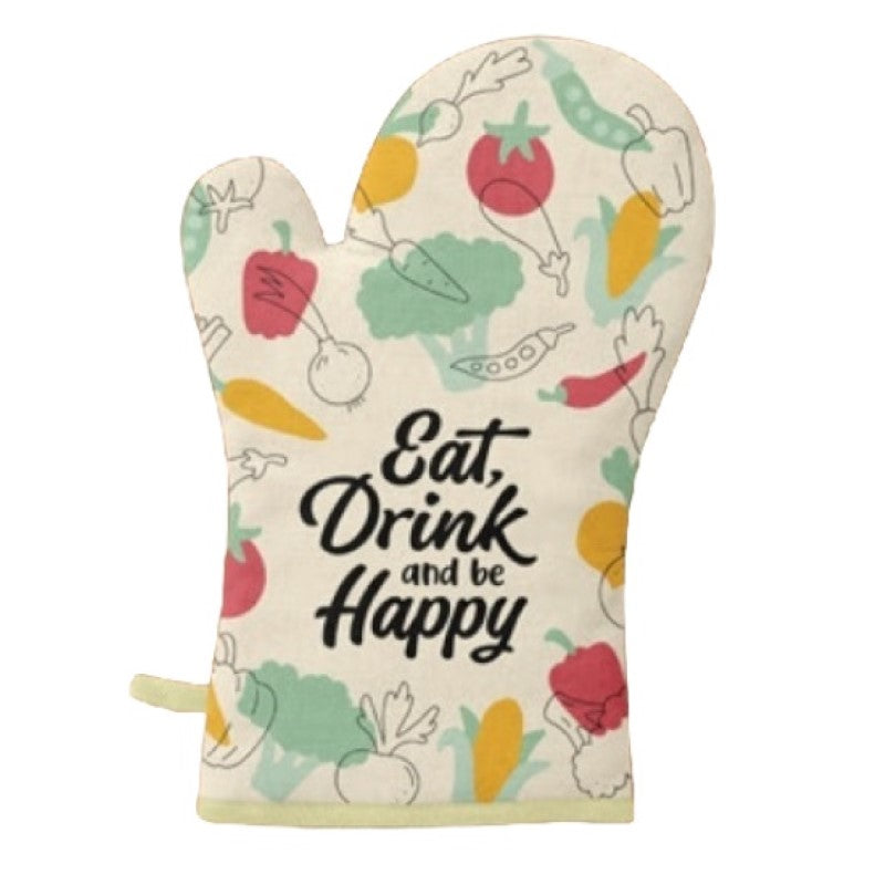 Eat, Drink and be Happy Oven Glove