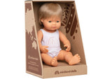 Miniland - Baby Doll - Caucasian Dark Blonde Boy 38cm