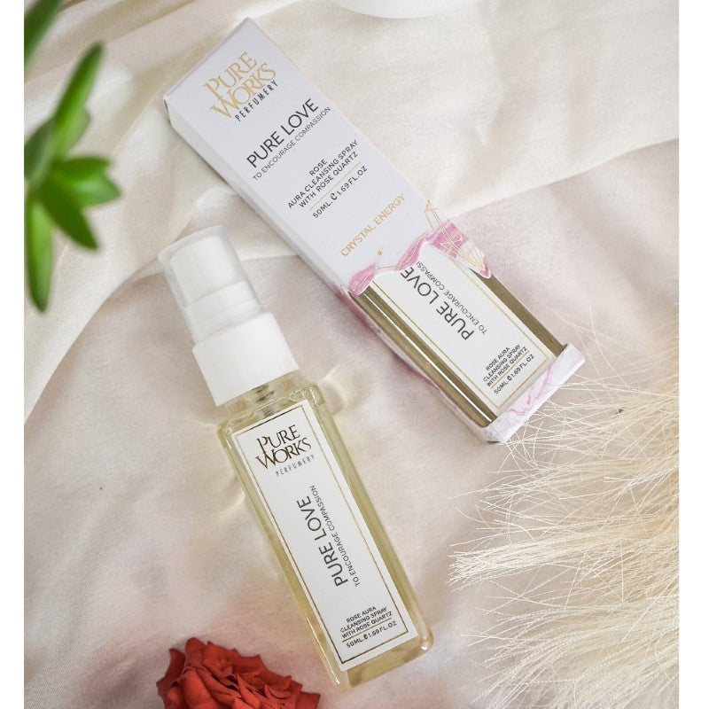 Pure Love Rose with Rose Quartz Aura Energy Cleansing Spray 50ml