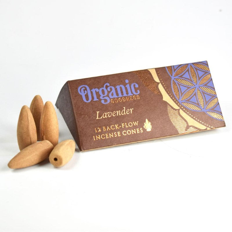 Backflow Incense Cone Lavender - Set of 6 Organic Goodness