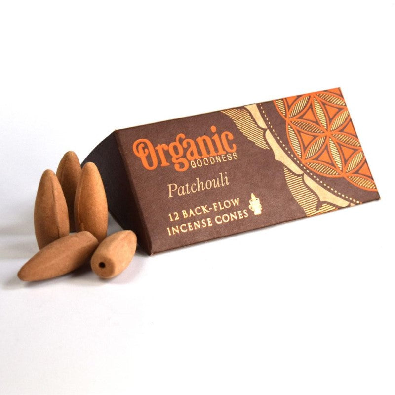Backflow Incense Cone Patchouli - Set of 6 Organic Goodness