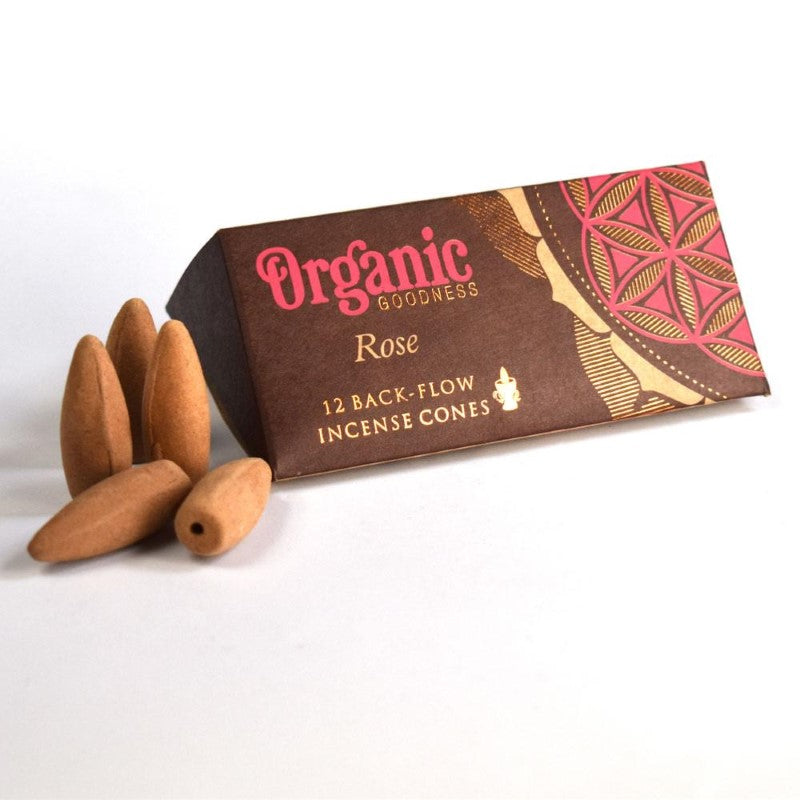 Backflow Incense Cone Rose - Set of 6 Organic Goodness