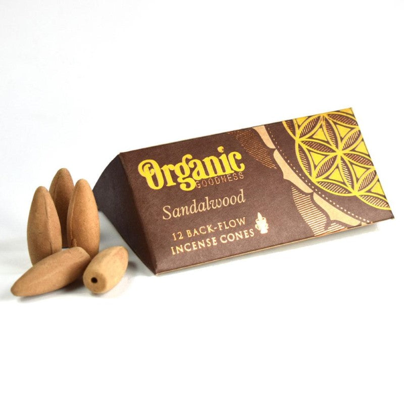 Backflow Incense Cone Sandalwood - Set of 6 Organic Goodness