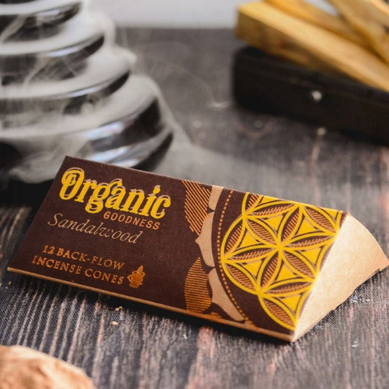 Backflow Incense Cone Sandalwood - Set of 6 Organic Goodness