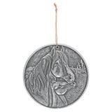 Apache Silver Terracotta Plaque by Lisa Parker
