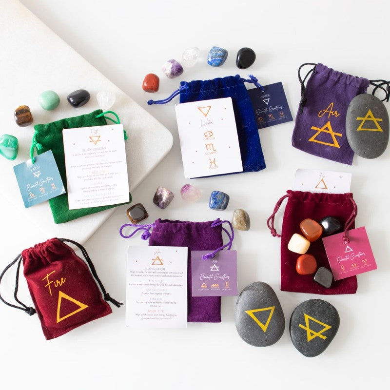 Earth Element Zodiac Tumble Stone Set