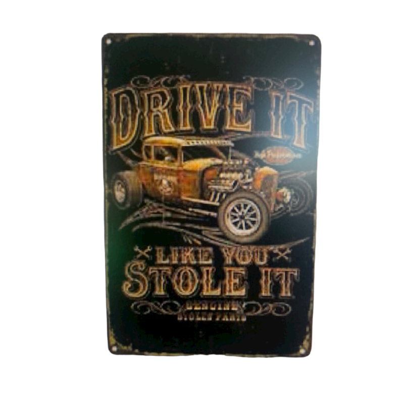 Drive it Metal Wall Art