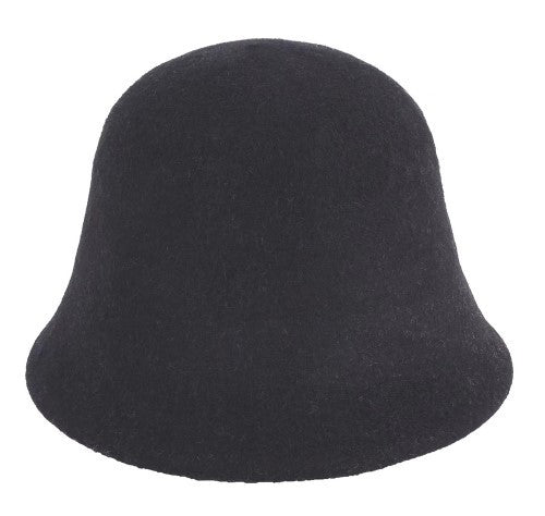 Khloe Wool Felt Cloche BLACK