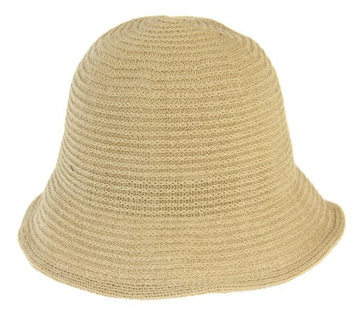 Renee Plain Woven Bucket Hat TAUPE - Set of 2