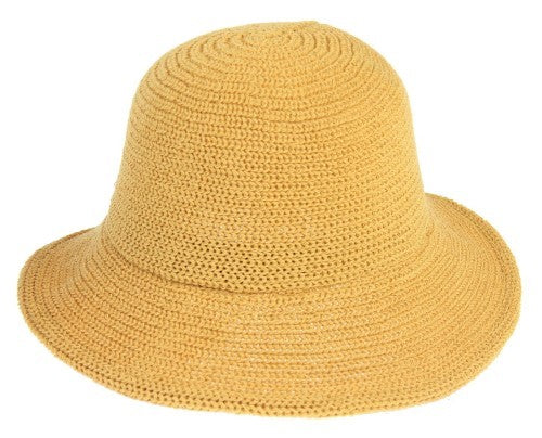 Lainey Woven Hat MUSTARD