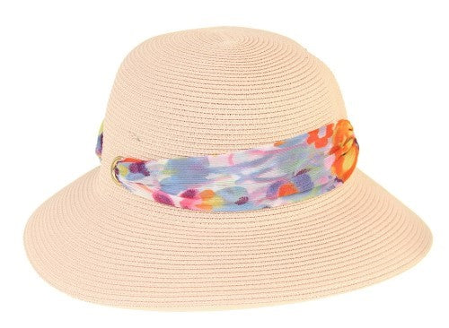 Lani Scarf Trim Hat PINK (Version 2)