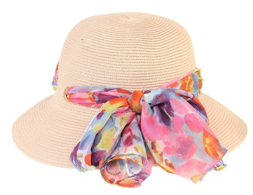 Lani Scarf Trim Hat PINK (Version 2)