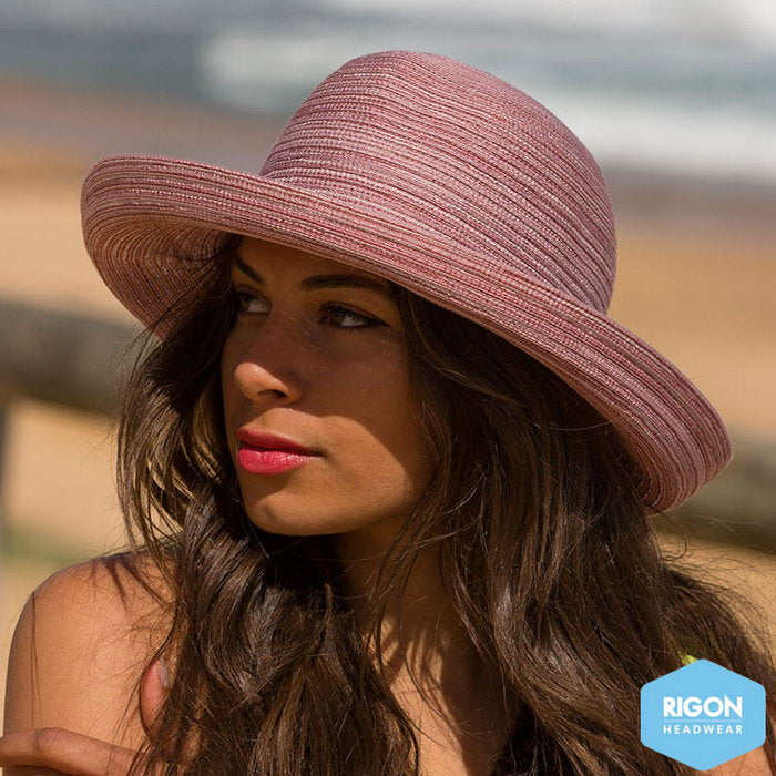 Sunhat / Sun Hat -Helena Breton Style - Old Rose