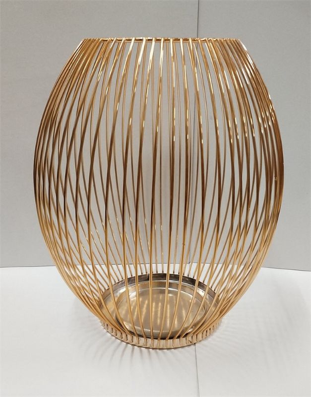 Candle Holder - Rose Gold Wire Medium (18cm)