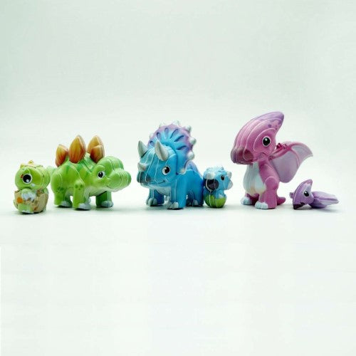 Bling Box 3D Model PVC Stickers Puzzle - Dinosaurs (Set of 6)