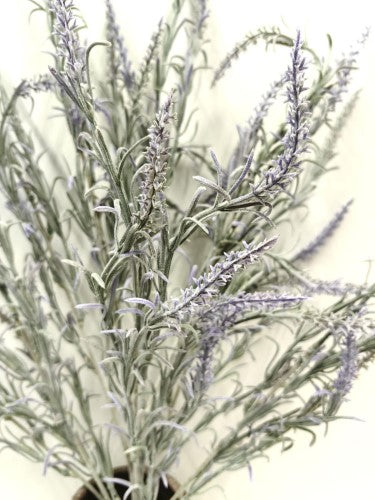 Artificial Grey English Lavender Bush - Large (56cm)